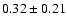 $0.32\pm0.21$