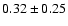 $0.32\pm0.25$