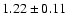 $1.22\pm0.11$