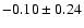 $-0.10\pm0.24$