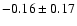$-0.16\pm0.17$