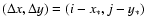 $(\Delta x,\Delta y) = (i-x_*,j-y_*)$