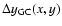 $\Delta y_{\rm GC}(x,y)$