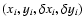 $(x_i,y_i,\delta x_i,\delta y_i)$