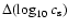 $\Delta(\log_{10} c_{\rm s})$