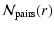 $\displaystyle {\cal N}_{\rm pairs}(r)$