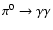 $\pi^0 \to \gamma \gamma$