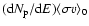 $({\rm d}N_{\rm p}/{\rm d}E)\langle
\sigma v\rangle_0$