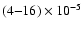 $(4{-}16)\times10^{-5}$