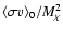 $\langle\sigma v\rangle_0/M_\chi^2$