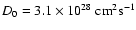 $D_0 = 3.1 \times 10^{28}\; \rm {cm}^2 \rm {s}^{-1}$