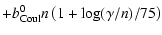 $\displaystyle + b_{\rm Coul}^0 n \left(1+\log(\gamma/n)/75 \right)$