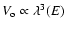 $V_{\rm o} \propto \lambda^3(E)$