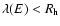 $\lambda(E) <
R_{\rm h}$