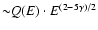 ${\sim} Q(E) \cdot E^{(2-5
\gamma)/2}$