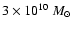 $3\times10^{10}~M_\odot$