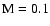 $\rm M=0.1$