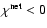 $\chi^{\rm net} < 0$