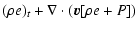 $\displaystyle (\rho e)_t + \nabla \cdot ({\vec v}[\rho e + P])$