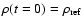 $\rho(t=0)=\rho_{\rm ref}$