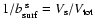 $1/b_{\rm
surf}^{~\rm s} = V_{\rm s}/V_{\rm tot}$
