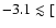$-3.1\lesssim[$