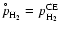 ${p^{\hspace{-0.9ex}^{\circ}}}_{{\rm H}_2}=p^{\rm CE}_{{\rm H}_2}$