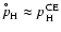 ${p^{\hspace{-0.9ex}^{\circ}}}_{\rm H}\approx p^{\rm CE}_{\rm H}$