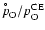 ${p^{\hspace{-0.9ex}^{\circ}}}_{\rm O}/p^{\rm CE}_{\rm O}$