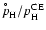 ${p^{\hspace{-0.9ex}^{\circ}}}_{\rm H}/p^{\rm
CE}_{\rm H}$
