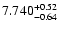 $\rm 7.740^{+0.52}_{-0.64}$