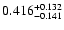 $\rm0.416^{+0.132}_{-0.141}$