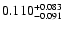 $\rm0.110^{+0.083}_{-0.091}$