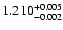$\rm 1.210^{+0.005}_{-0.002}$