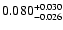 $\rm0.080^{+0.030}_{-0.026}$