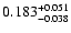 $\rm0.183^{+0.051}_{-0.038}$