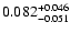 $\rm0.082^{+0.046}_{-0.051}$