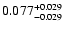 $\rm0.077^{+0.029}_{-0.029}$