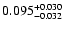 $\rm0.095^{+0.030}_{-0.032}$
