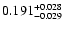 $\rm0.191^{+0.028}_{-0.029}$