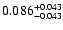 $\rm0.086^{+0.043}_{-0.043}$