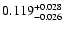 $\rm0.119^{+0.028}_{-0.026}$