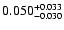 $\rm0.050^{+0.033}_{-0.030}$