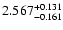 $\rm 2.567^{+0.131}_{-0.161}$