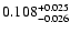 $\rm0.108^{+0.025}_{-0.026}$