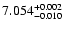 $\rm 7.054^{+0.002}_{-0.010}$