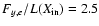 $F_{y,e}/L(X_{\rm in})=2.5$