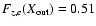 $F_{z,e}(X_{\rm out})=0.51$