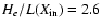 $H_e/L(X_{\rm in})=2.6$