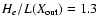 $H_e/L(X_{\rm
out})= 1.3$